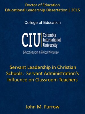 cover image of Servant Leadership in Christian Schools: